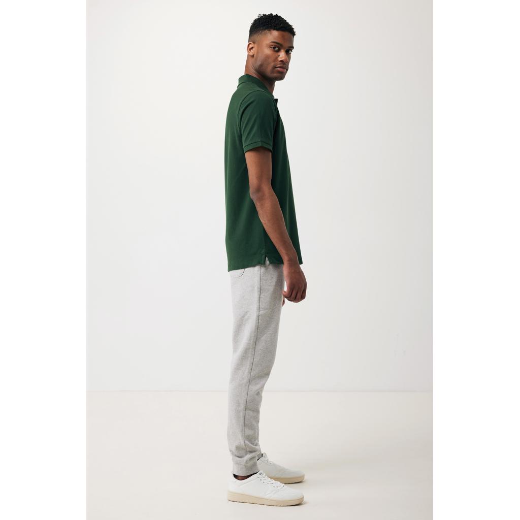 Polo din bumbac reciclat Iqoniq Yosemite forest green