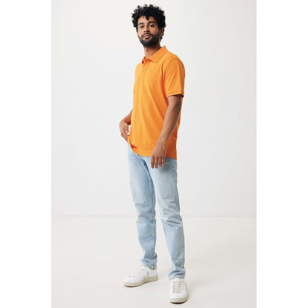 Polo din bumbac reciclat Iqoniq Yosemite orange L