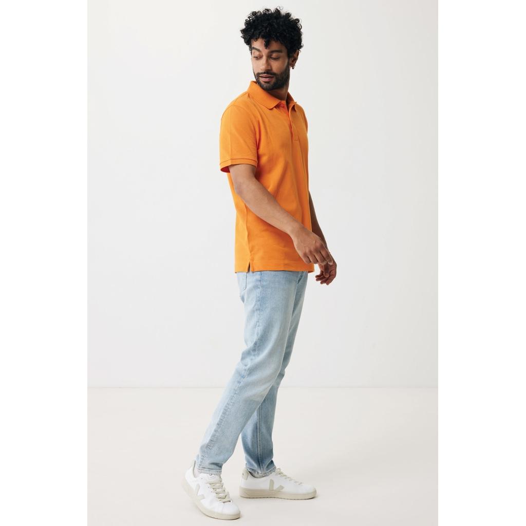 Polo din bumbac reciclat Iqoniq Yosemite orange L