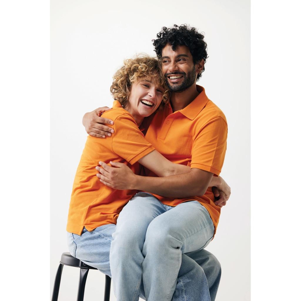 Polo din bumbac reciclat Iqoniq Yosemite orange L
