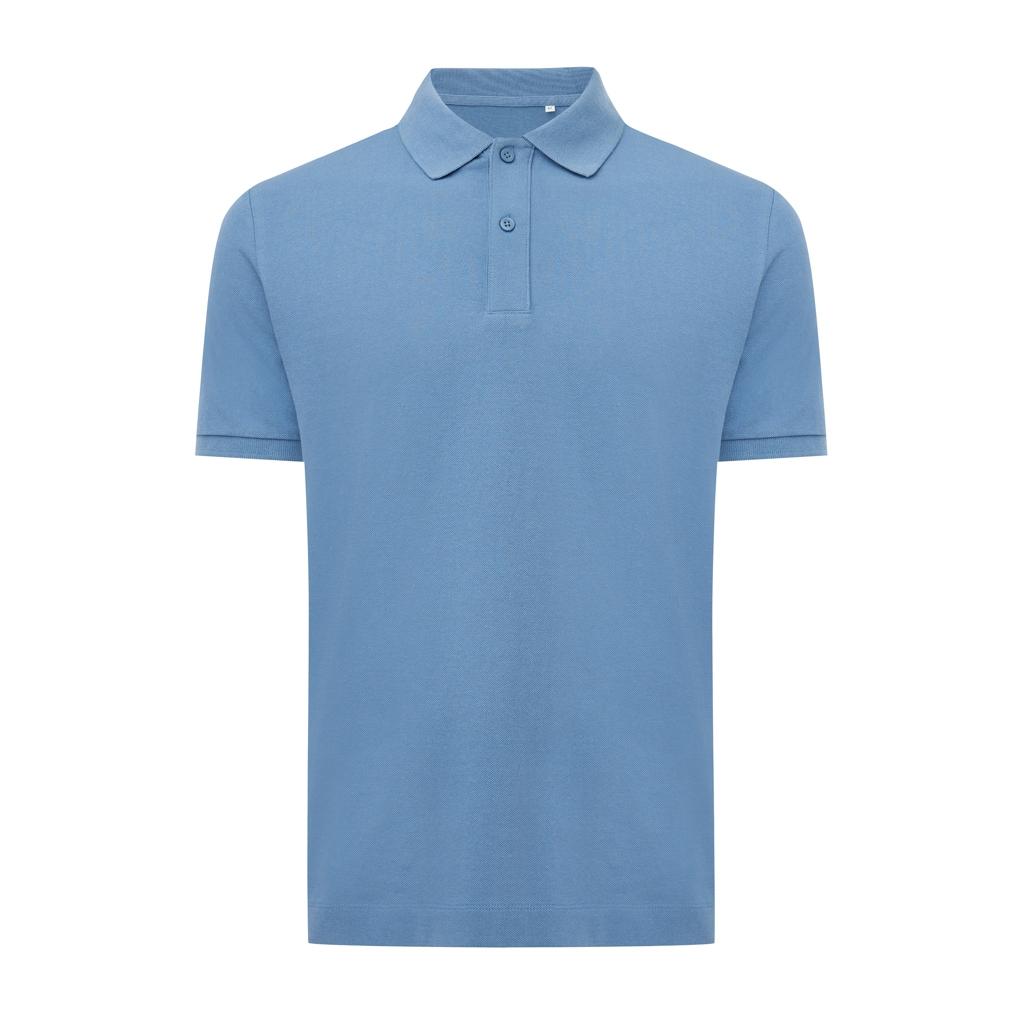 Polo din bumbac reciclat Iqoniq Yosemite Moon blue M