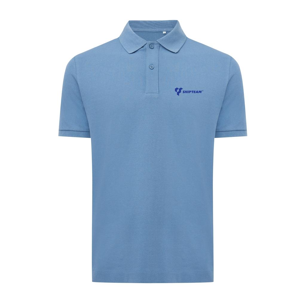 Polo din bumbac reciclat Iqoniq Yosemite Moon blue M