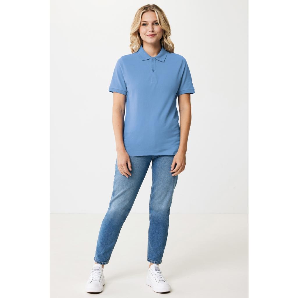Polo din bumbac reciclat Iqoniq Yosemite Moon blue M