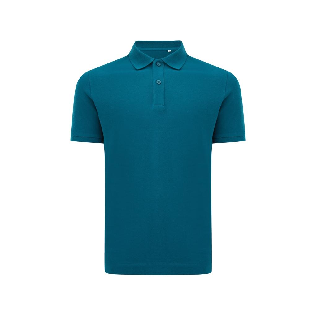 Polo din bumbac reciclat Iqoniq Yosemite dark teal