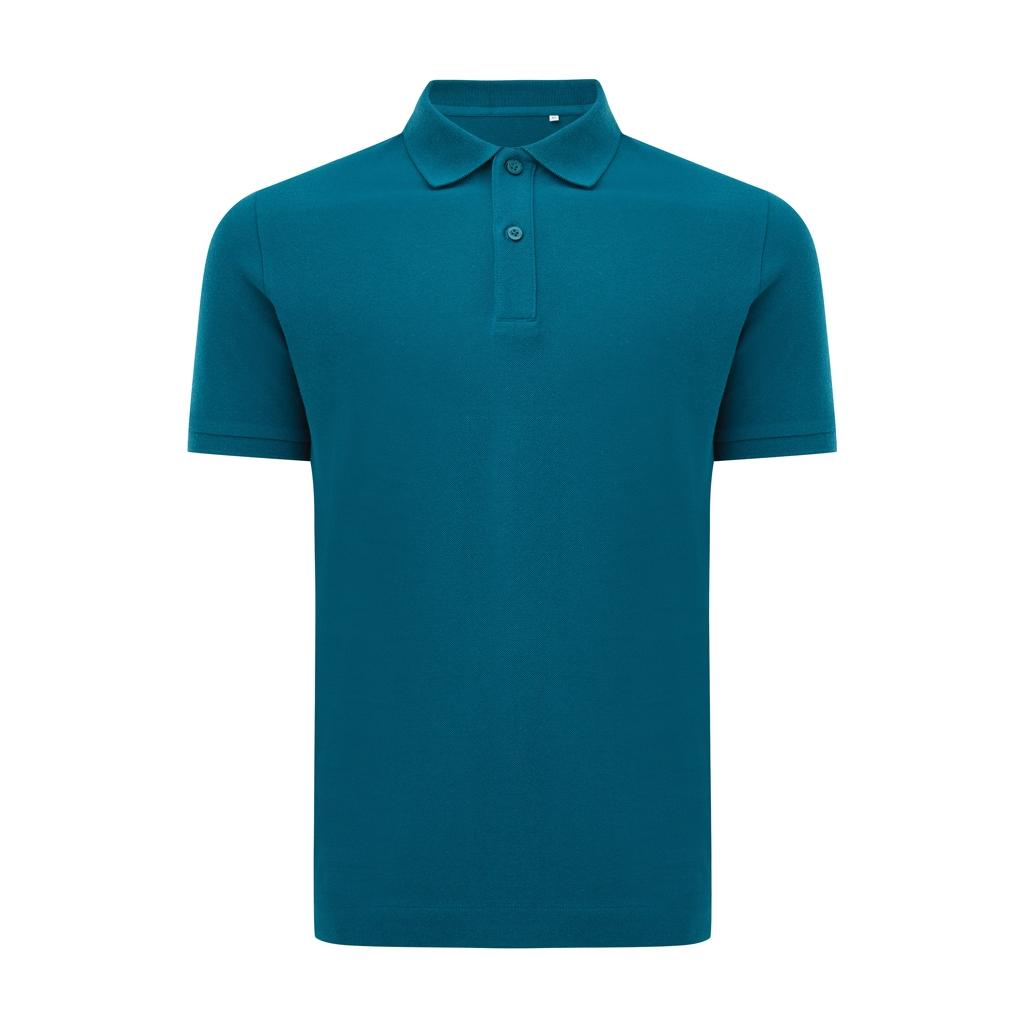 Polo din bumbac reciclat Iqoniq Yosemite dark teal M