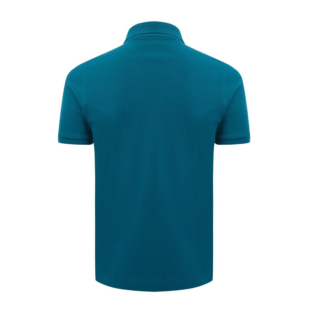Polo din bumbac reciclat Iqoniq Yosemite dark teal M