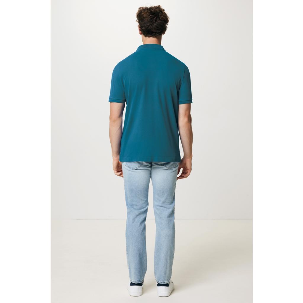 Polo din bumbac reciclat Iqoniq Yosemite dark teal M