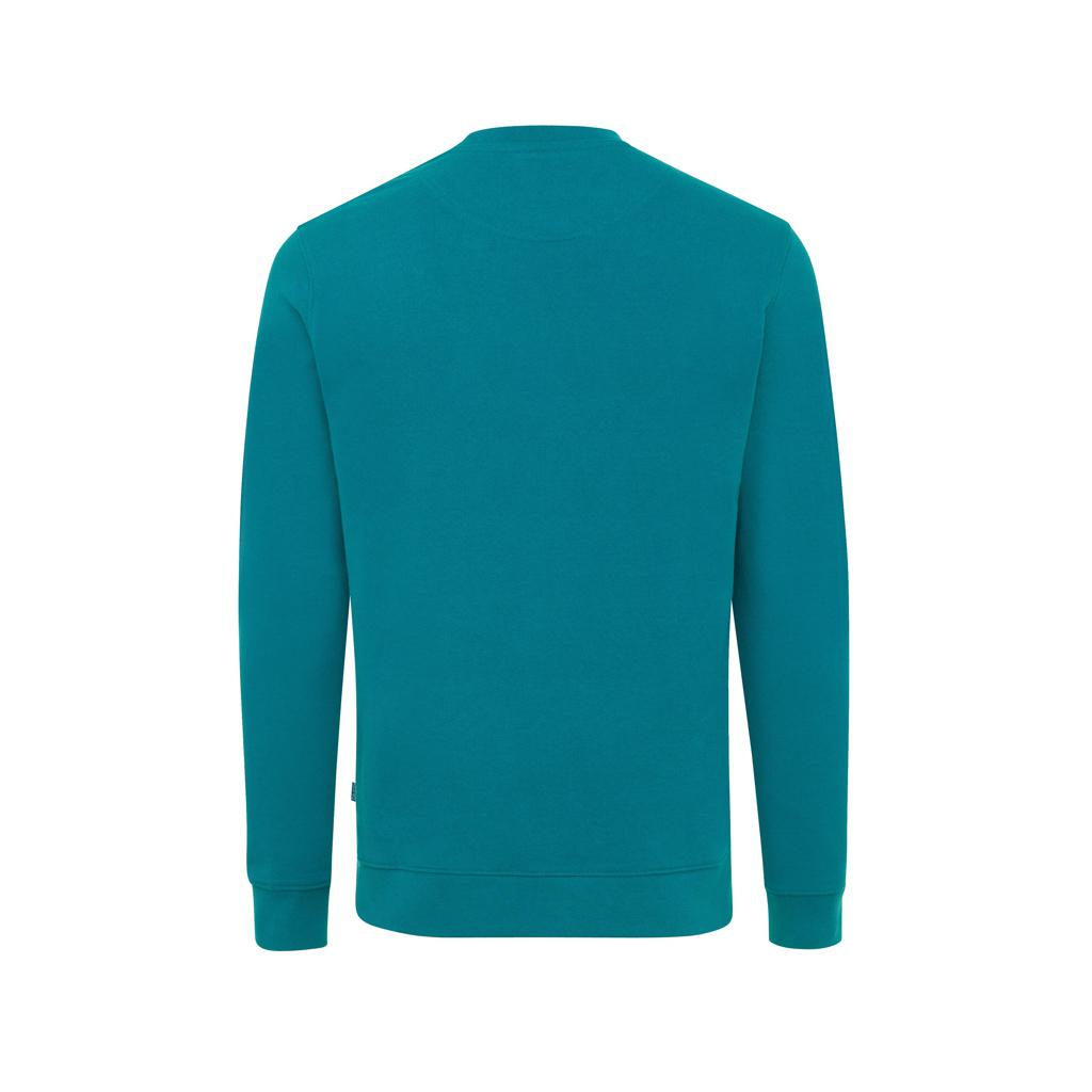 Pulover cu guler rotund din bumbac reciclat Iqoniq Zion verdigris XS