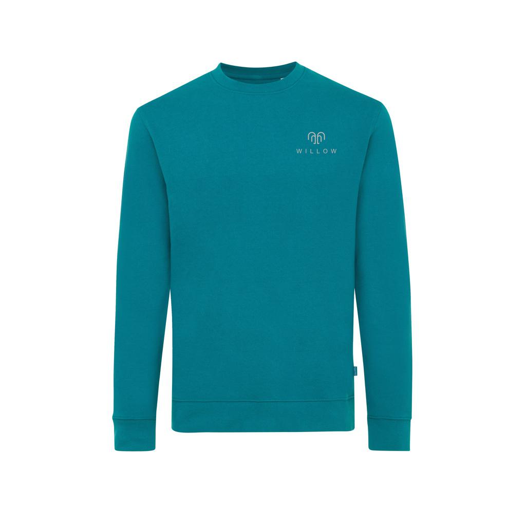 Pulover cu guler rotund din bumbac reciclat Iqoniq Zion verdigris XS