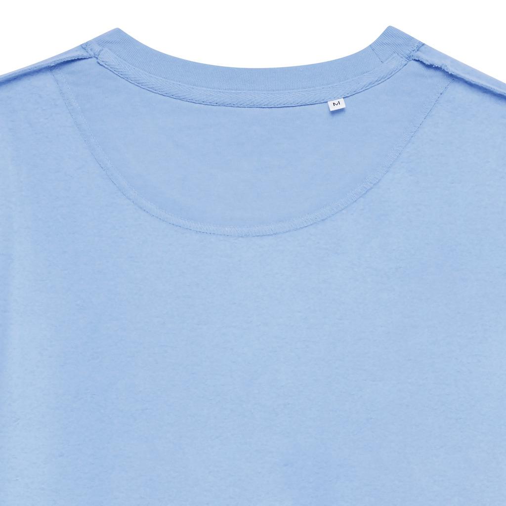 Pulover cu guler rotund din bumbac reciclat Iqoniq Zion sky blue M