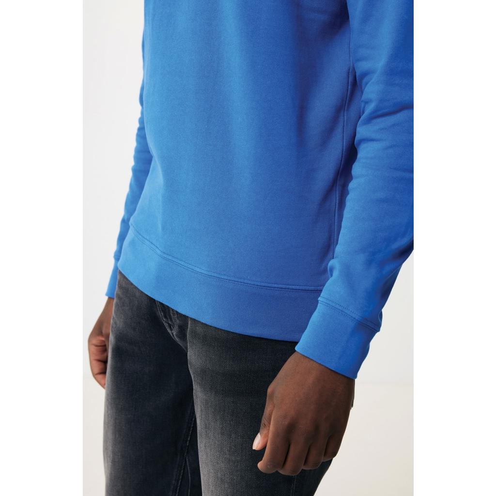 Pulover cu guler rotund din bumbac reciclat Iqoniq Zion royal blue M