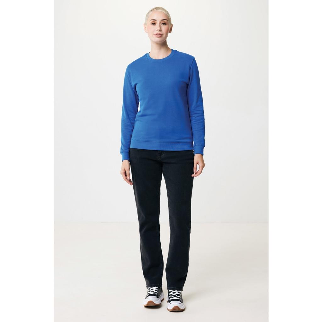Pulover cu guler rotund din bumbac reciclat Iqoniq Zion royal blue M
