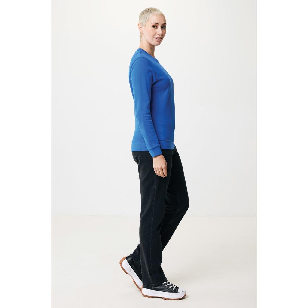 Pulover cu guler rotund din bumbac reciclat Iqoniq Zion royal blue M