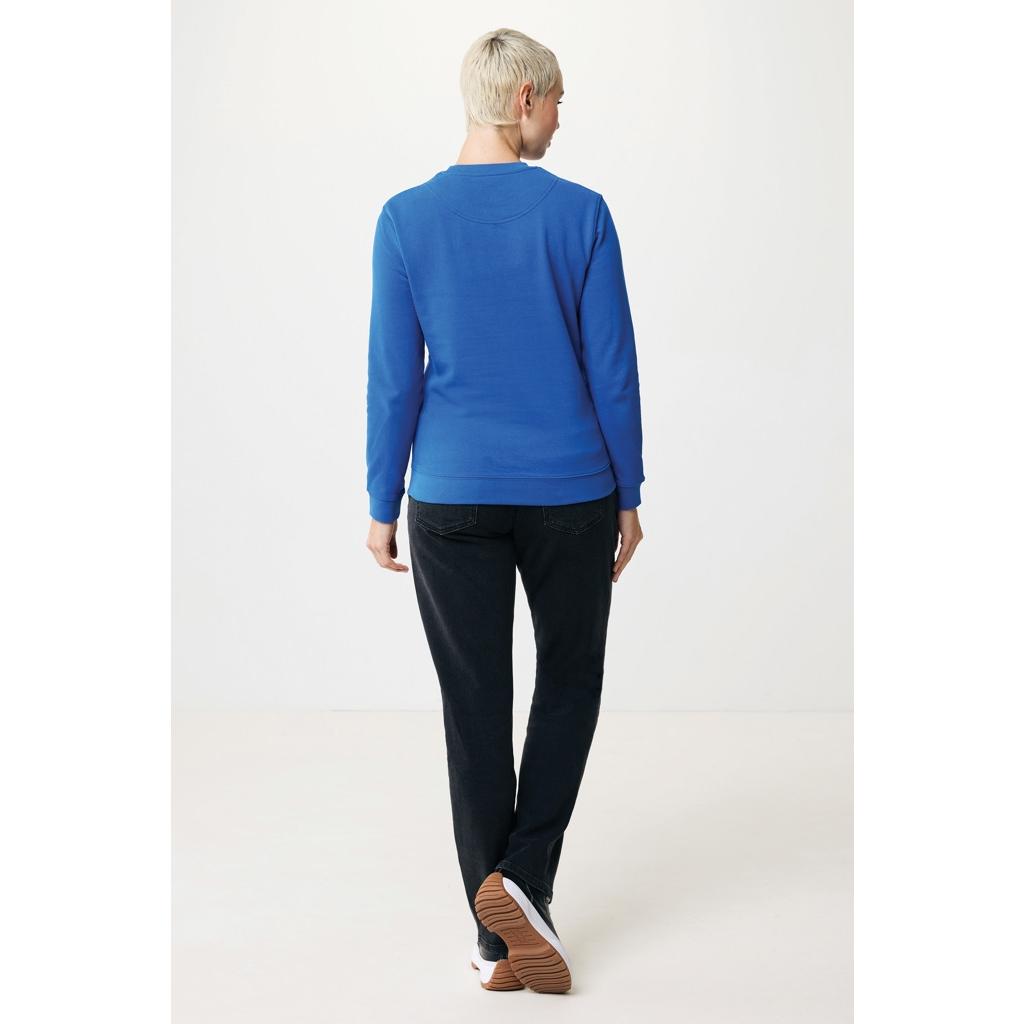 Pulover cu guler rotund din bumbac reciclat Iqoniq Zion royal blue M
