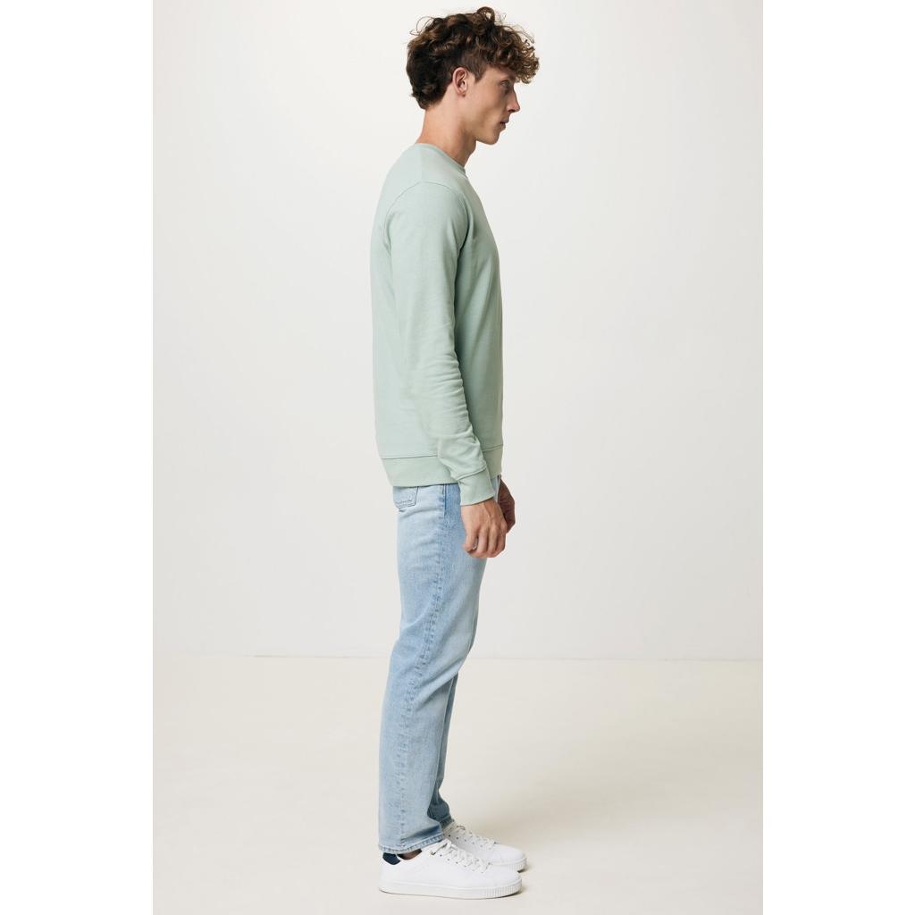 Pulover cu guler rotund din bumbac reciclat Iqoniq Zion iceberg green M