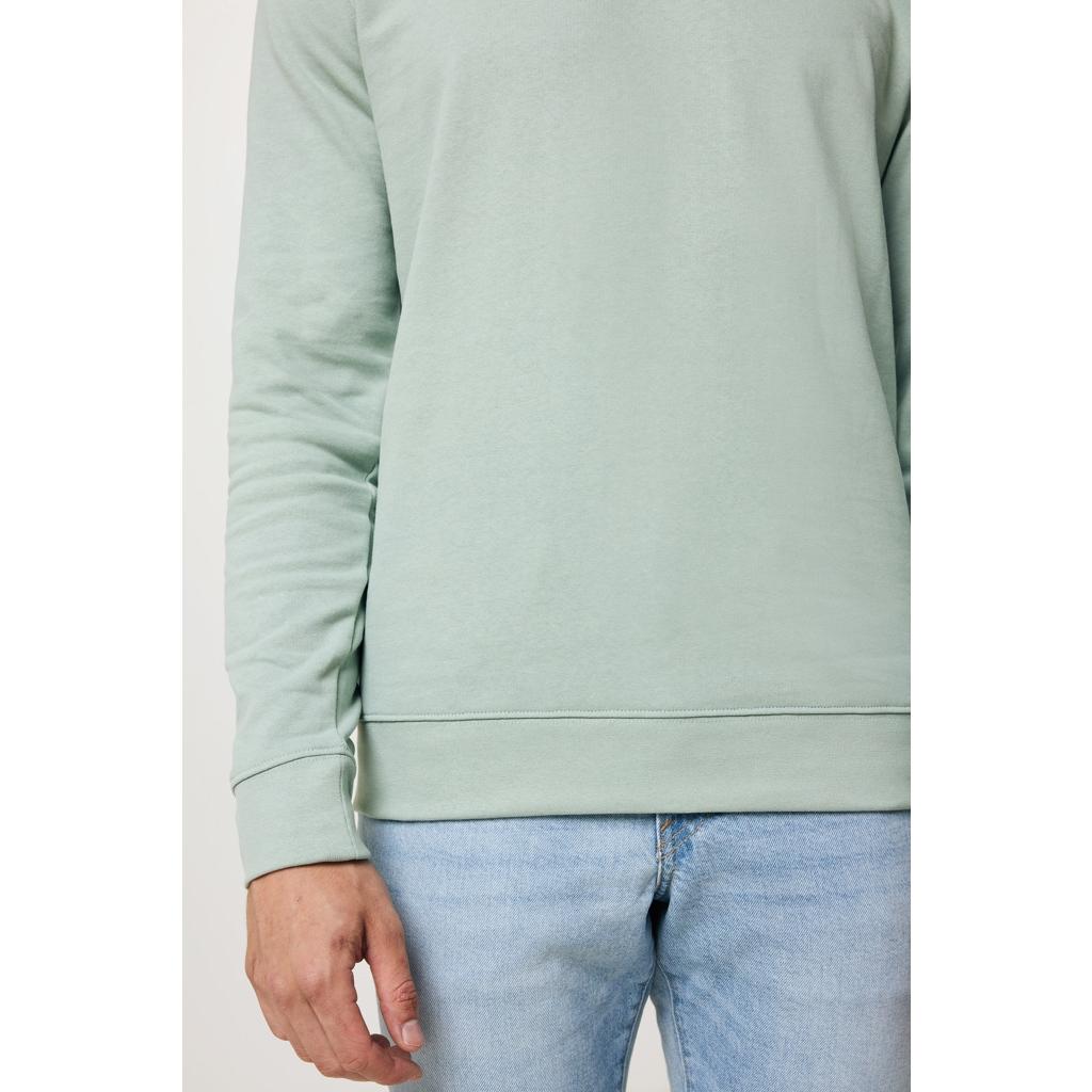Pulover cu guler rotund din bumbac reciclat Iqoniq Zion iceberg green M