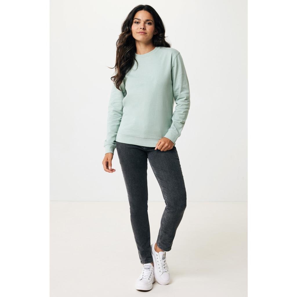 Pulover cu guler rotund din bumbac reciclat Iqoniq Zion iceberg green M