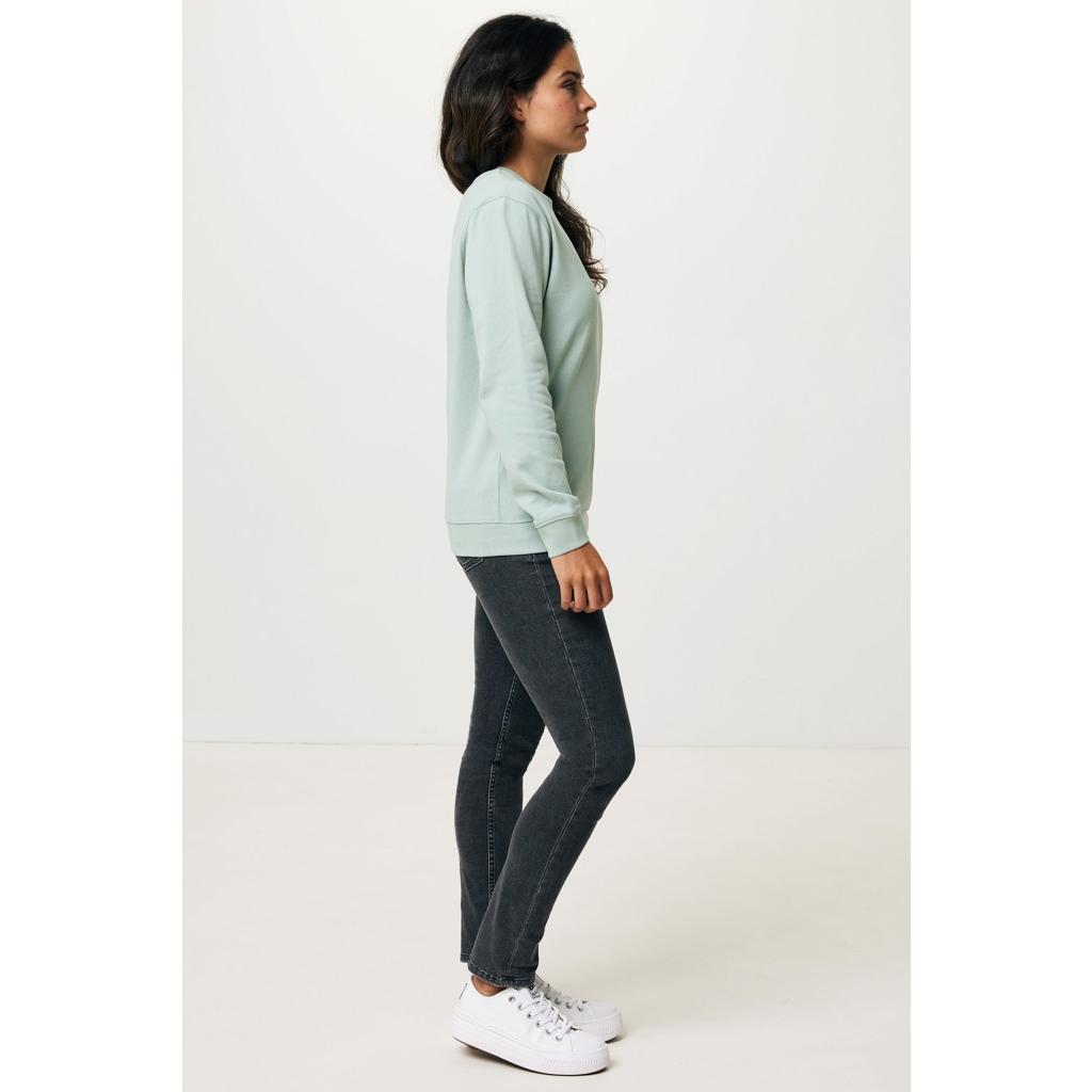 Pulover cu guler rotund din bumbac reciclat Iqoniq Zion iceberg green M