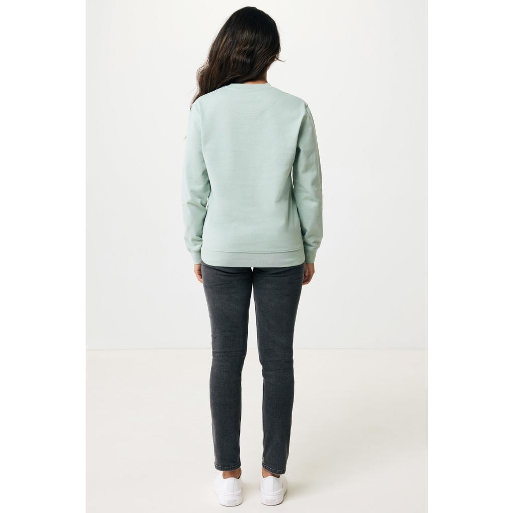Pulover cu guler rotund din bumbac reciclat Iqoniq Zion iceberg green M