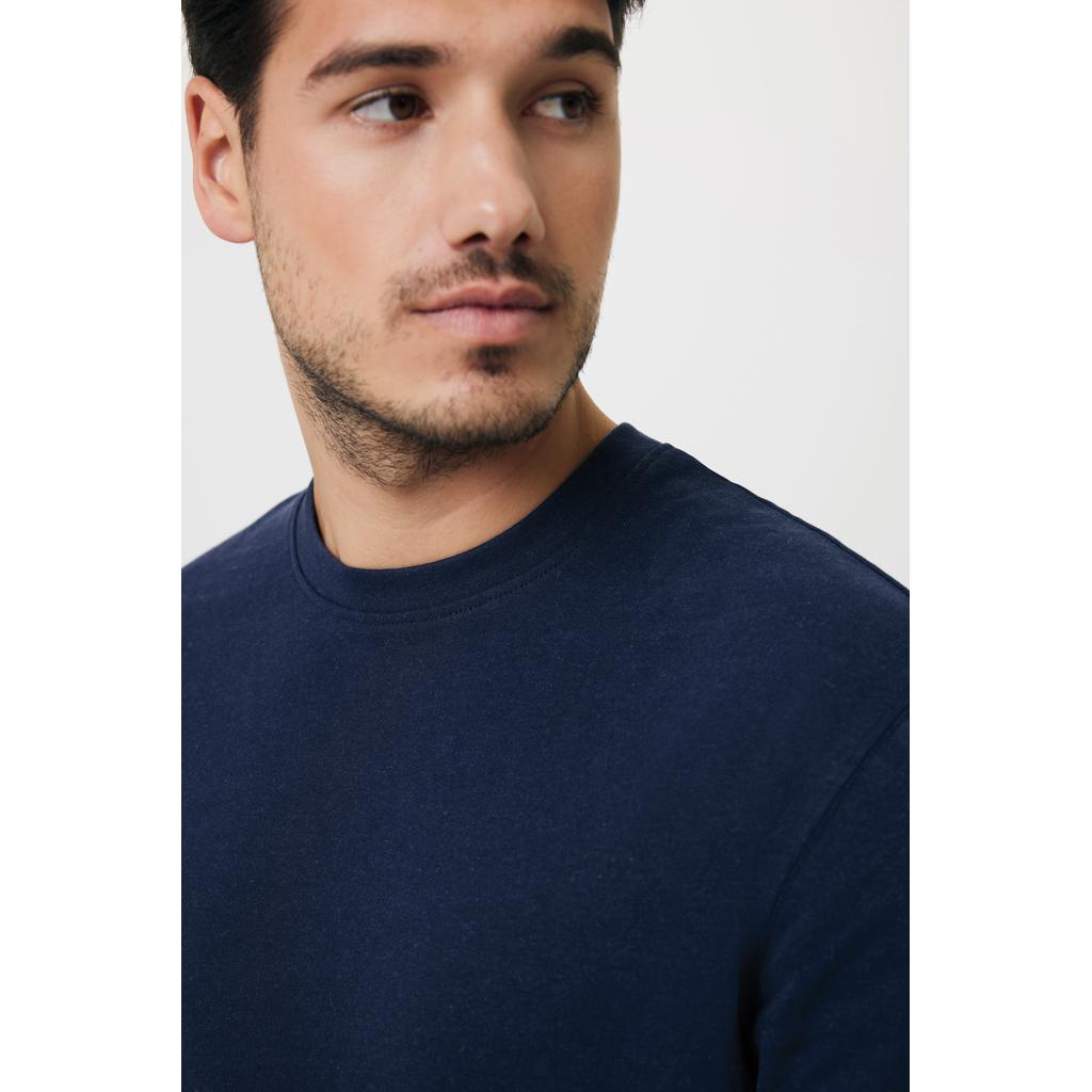 Pulover cu guler rotund din bumbac reciclat Iqoniq Zion navy S