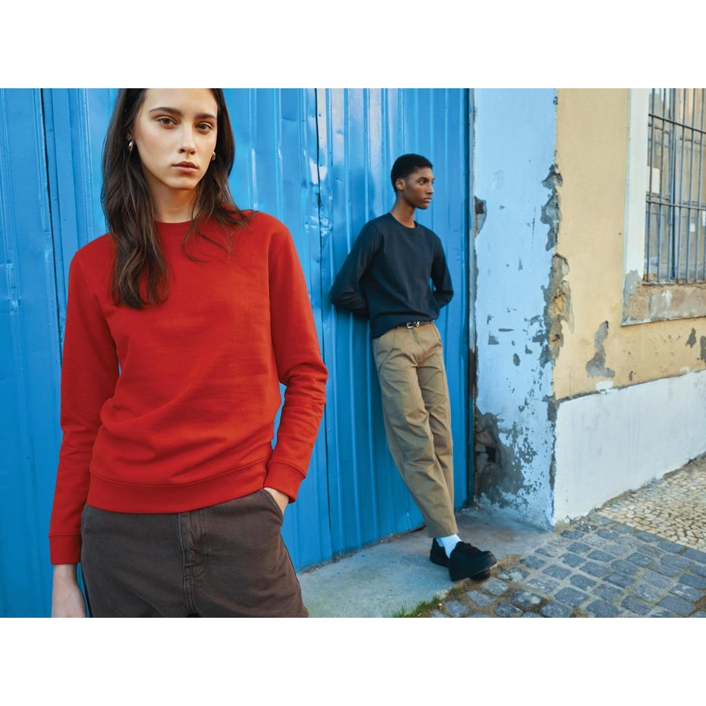 Pulover cu guler rotund din bumbac reciclat Iqoniq Zion red M