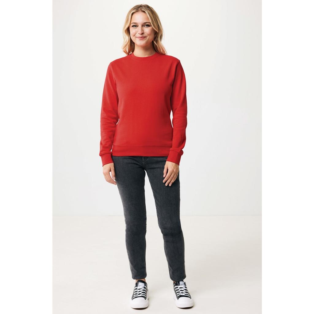 Pulover cu guler rotund din bumbac reciclat Iqoniq Zion red M