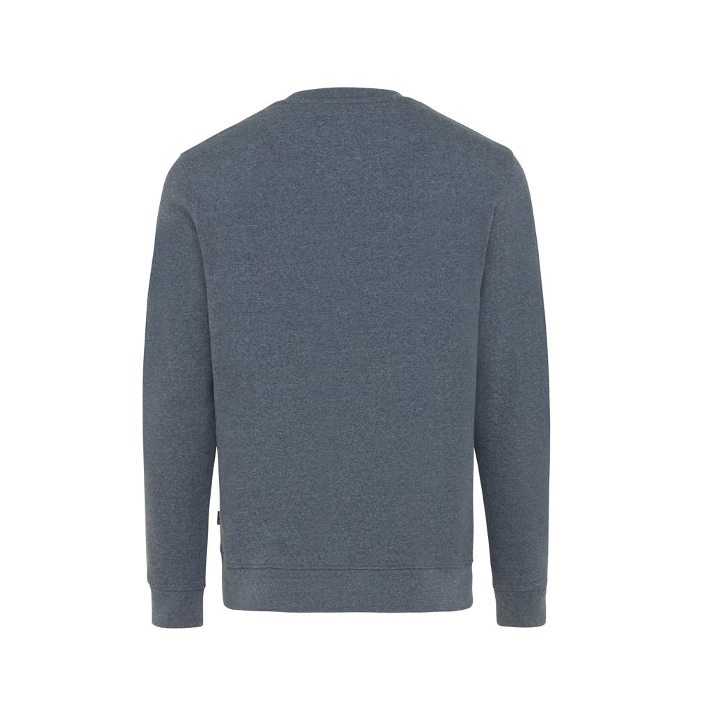 Pulover cu guler rotund din bumbac reciclat, necolorat Iqoniq Denali  navy 2XS