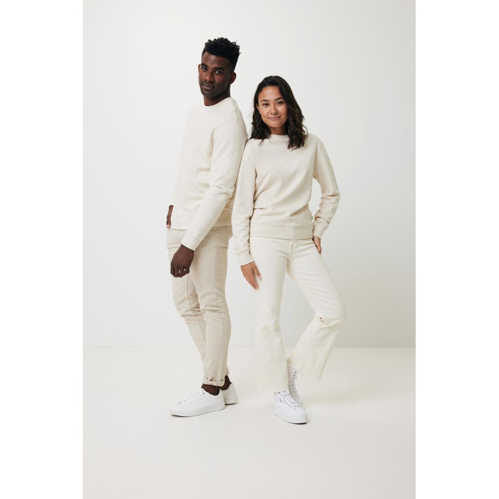 Pulover cu guler rotund din bumbac reciclat, necolorat Iqoniq Denali  natural raw 2XS