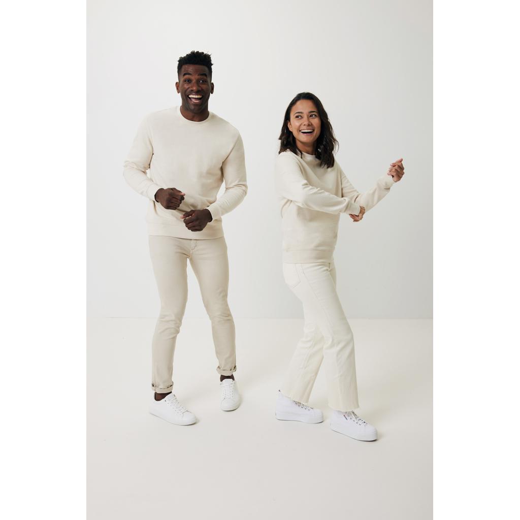 Pulover cu guler rotund din bumbac reciclat, necolorat Iqoniq Denali  natural raw 2XS