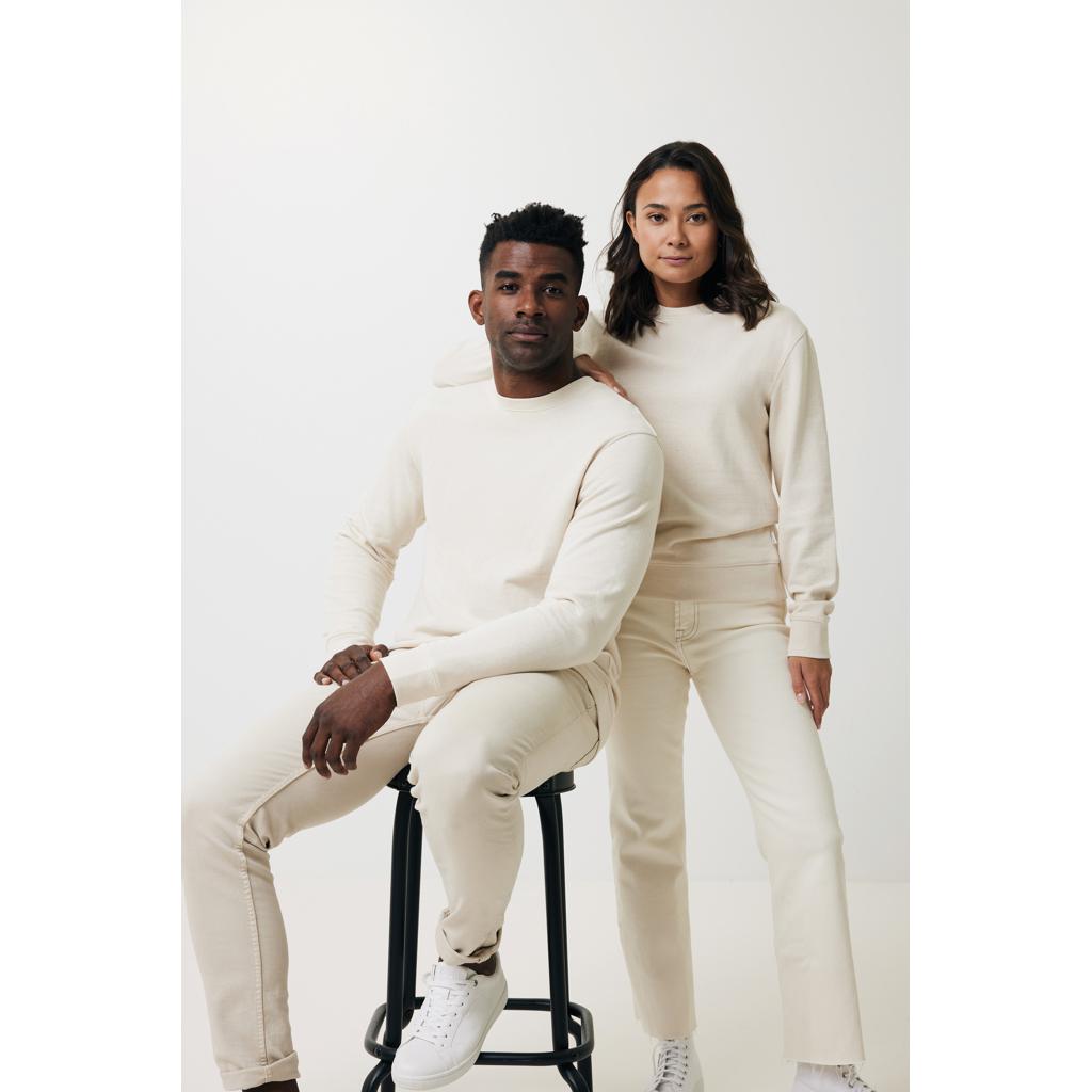 Pulover cu guler rotund din bumbac reciclat, necolorat Iqoniq Denali  natural raw 2XS