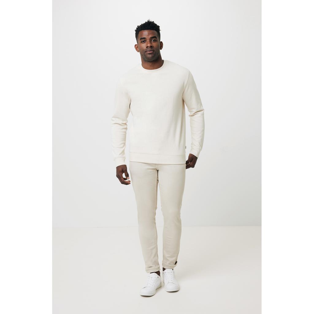 Pulover cu guler rotund din bumbac reciclat, necolorat Iqoniq Denali  natural raw 2XS