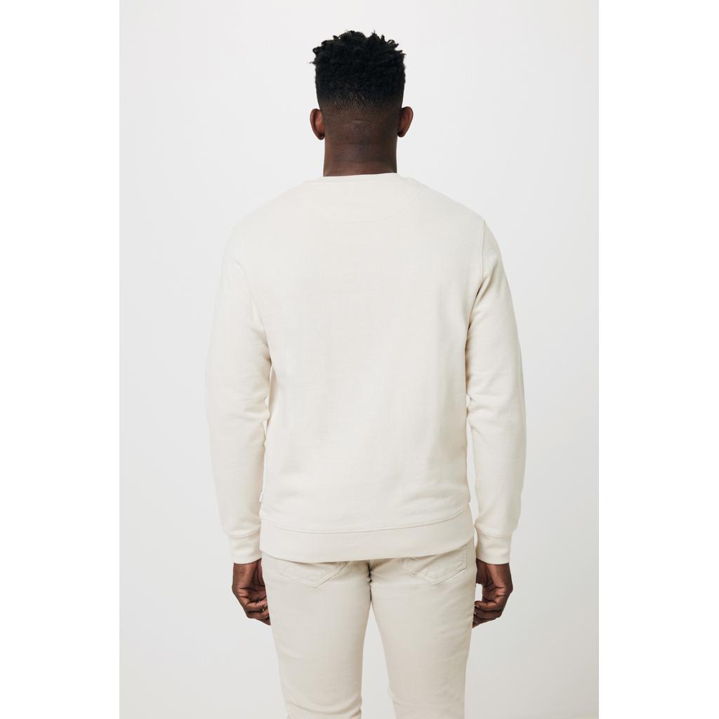 Pulover cu guler rotund din bumbac reciclat, necolorat Iqoniq Denali  natural raw 2XS