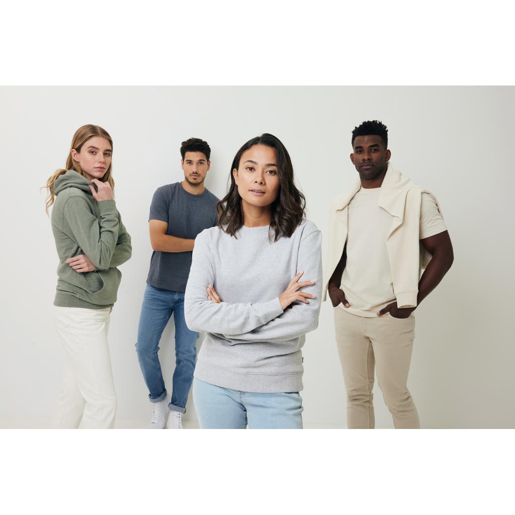 Pulover cu guler rotund din bumbac reciclat, necolorat Iqoniq Denali  natural raw 2XS