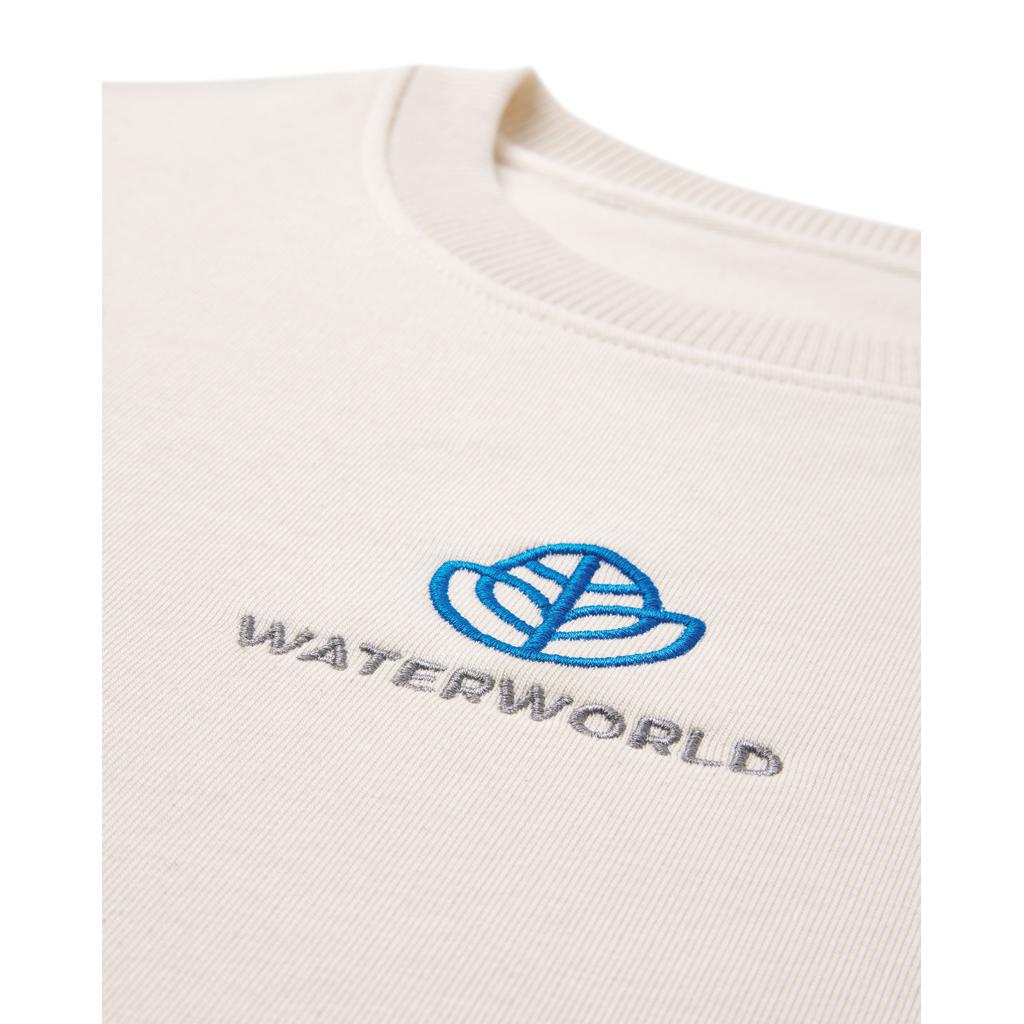 Pulover cu guler rotund din bumbac reciclat, necolorat Iqoniq Denali  natural raw 2XS