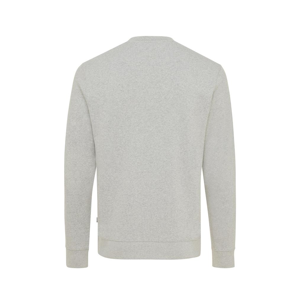 Pulover cu guler rotund din bumbac reciclat, necolorat Iqoniq Denali  heather grey 4XL