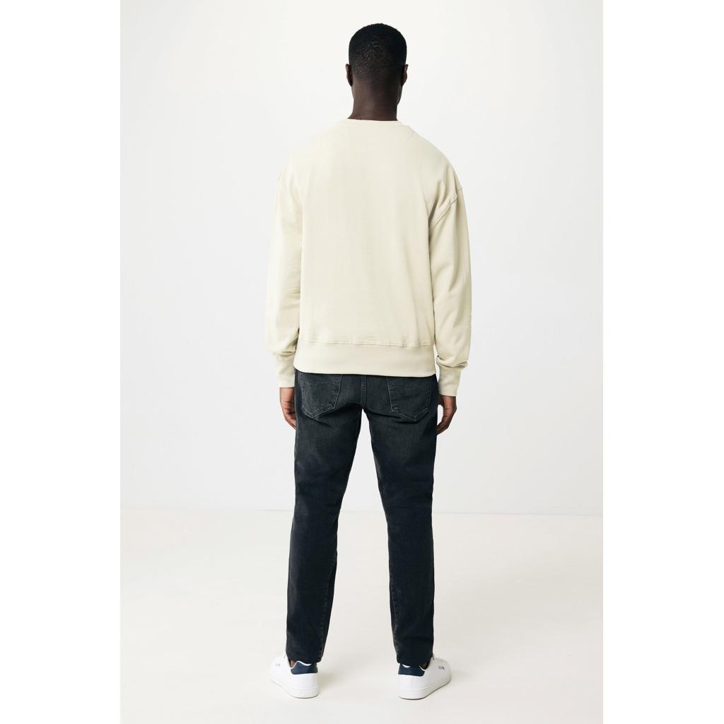 Pulover relaxat cu guler rotund  din bumbac reciclat Iqoniq Kruger natural raw XXL