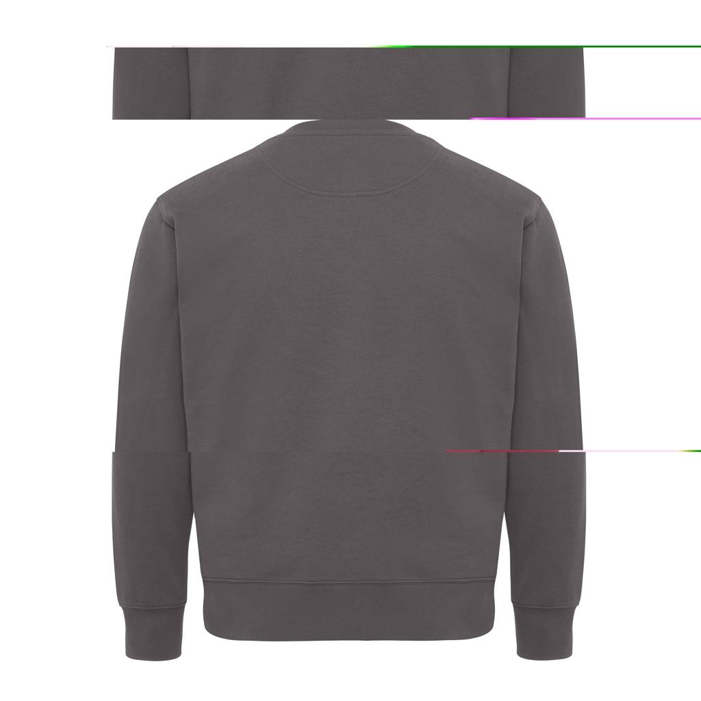 Pulover relaxat cu guler rotund  din bumbac reciclat Iqoniq Kruger anthracite XS