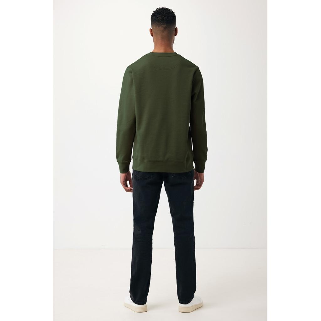 Pulover ușor cu guler rotund  din bumbac reciclat Iqoniq Etosha green 3XL