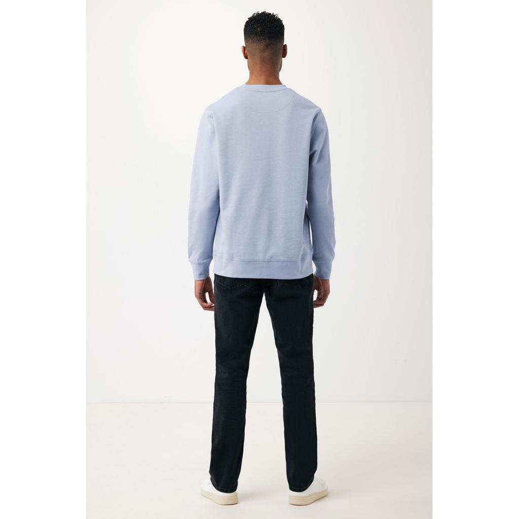 Pulover ușor cu guler rotund  din bumbac reciclat Iqoniq Etosha sky blue L