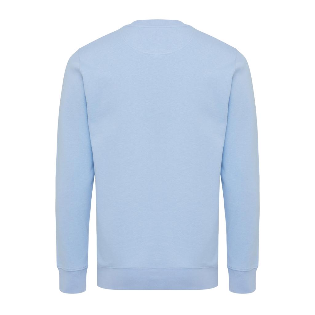 Pulover ușor cu guler rotund  din bumbac reciclat Iqoniq Etosha sky blue L