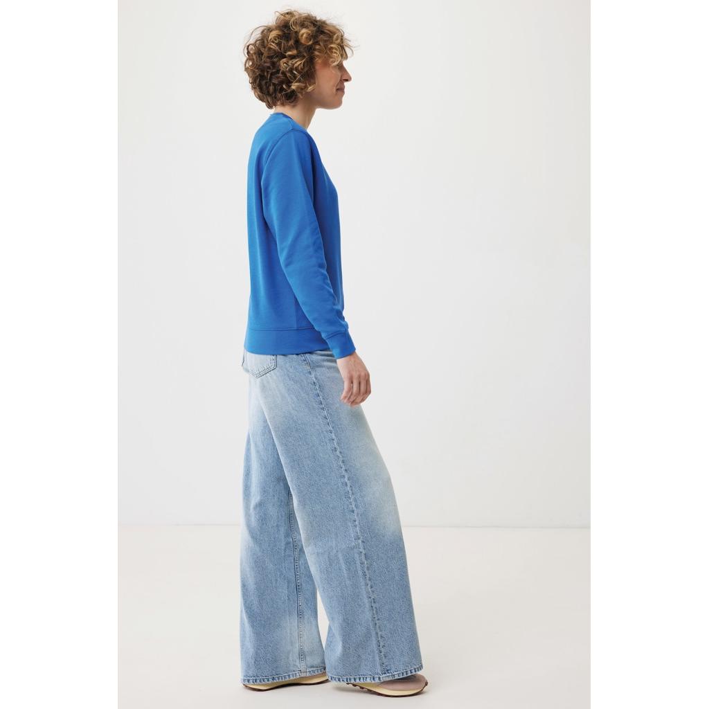 Pulover ușor cu guler rotund  din bumbac reciclat Iqoniq Etosha royal blue S