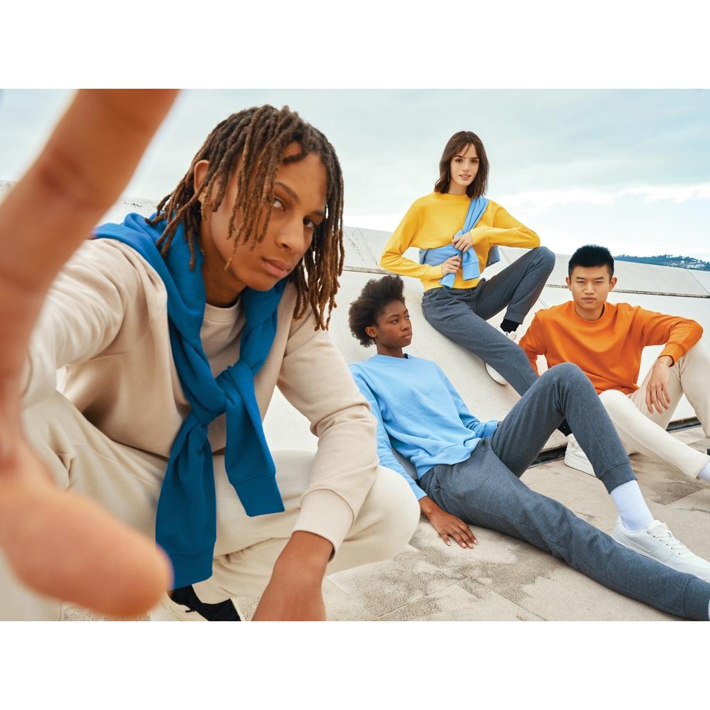 Pulover ușor cu guler rotund  din bumbac reciclat Iqoniq Etosha royal blue S