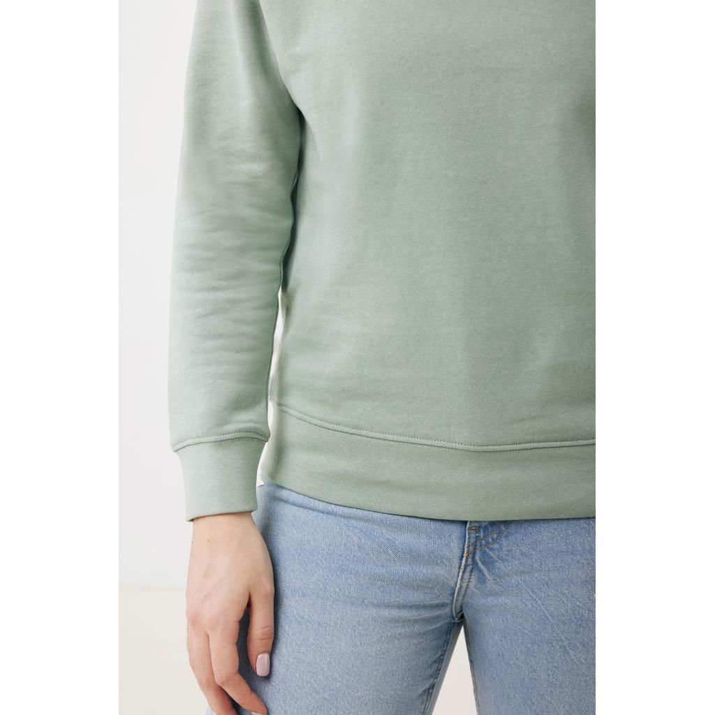 Pulover ușor cu guler rotund  din bumbac reciclat Iqoniq Etosha iceberg green M