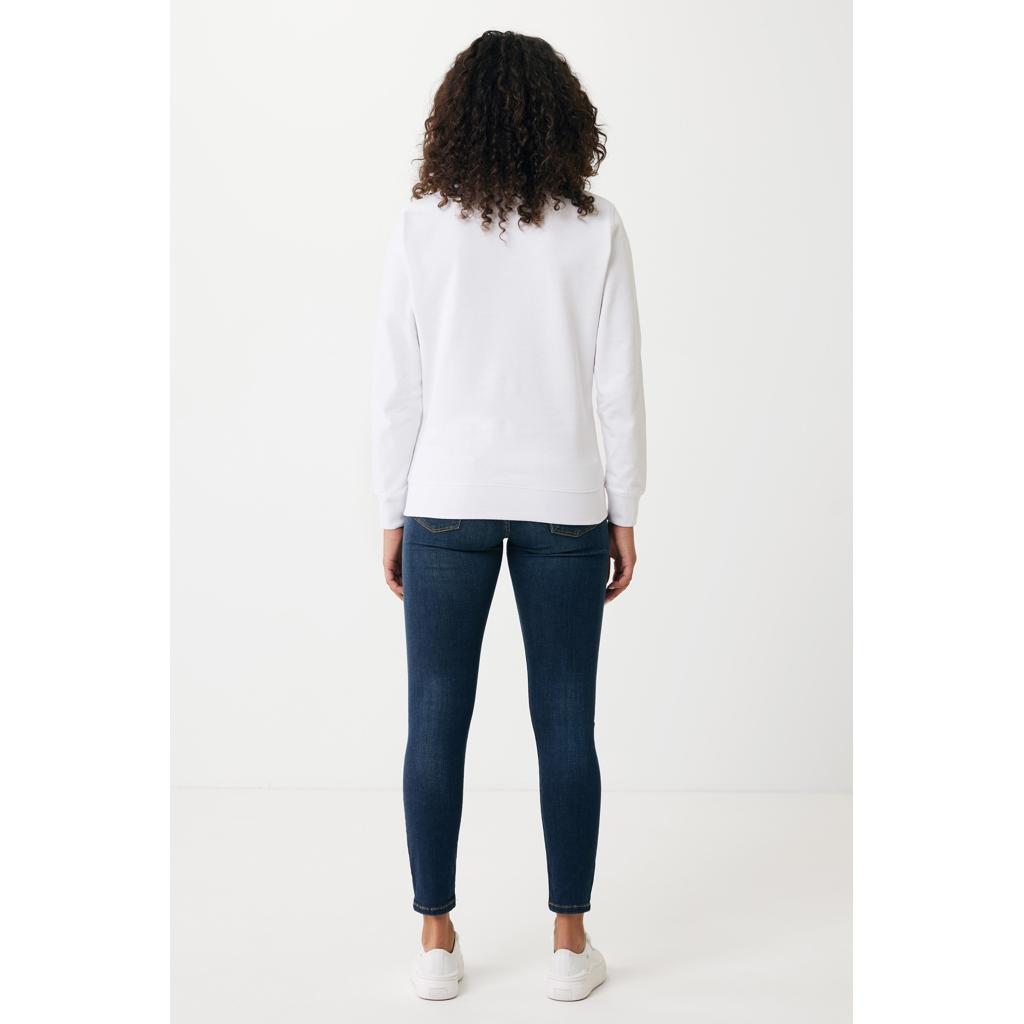 Pulover ușor cu guler rotund  din bumbac reciclat Iqoniq Etosha transparent XL