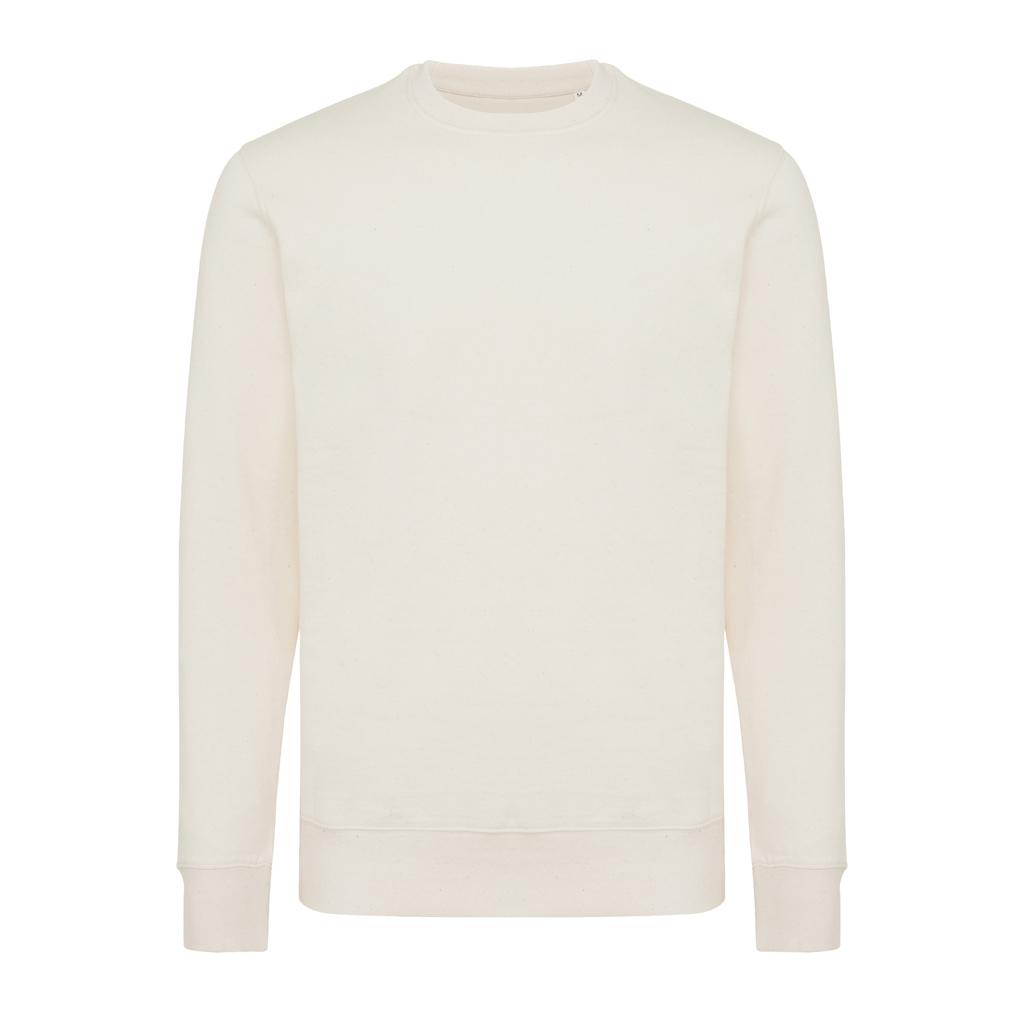 Pulover ușor cu guler rotund  din bumbac reciclat Iqoniq Etosha natural raw