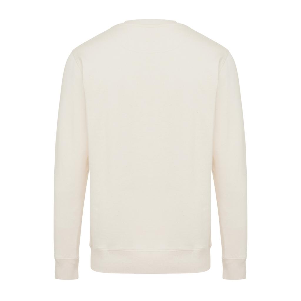 Pulover ușor cu guler rotund  din bumbac reciclat Iqoniq Etosha natural raw M