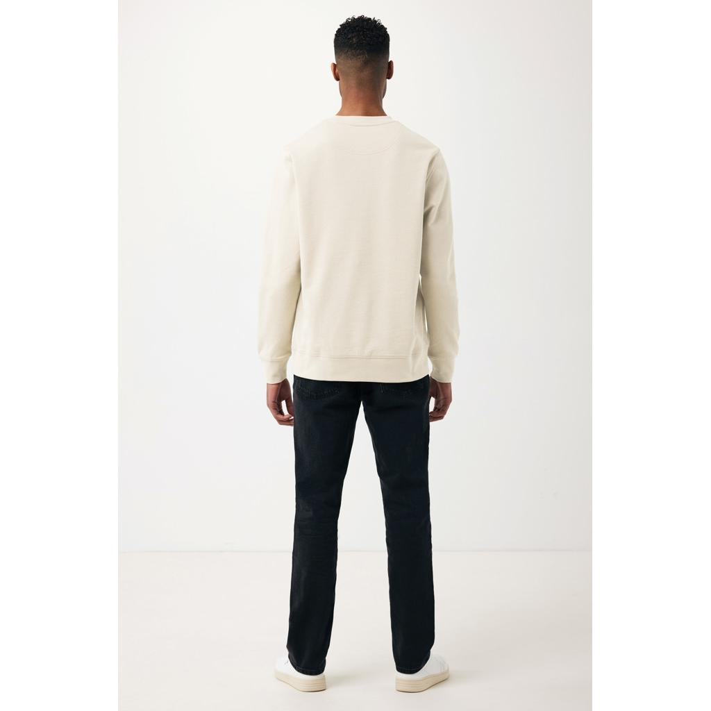 Pulover ușor cu guler rotund  din bumbac reciclat Iqoniq Etosha natural raw M