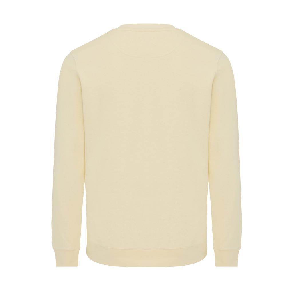 Pulover ușor cu guler rotund  din bumbac reciclat Iqoniq Etosha cream yellow XS