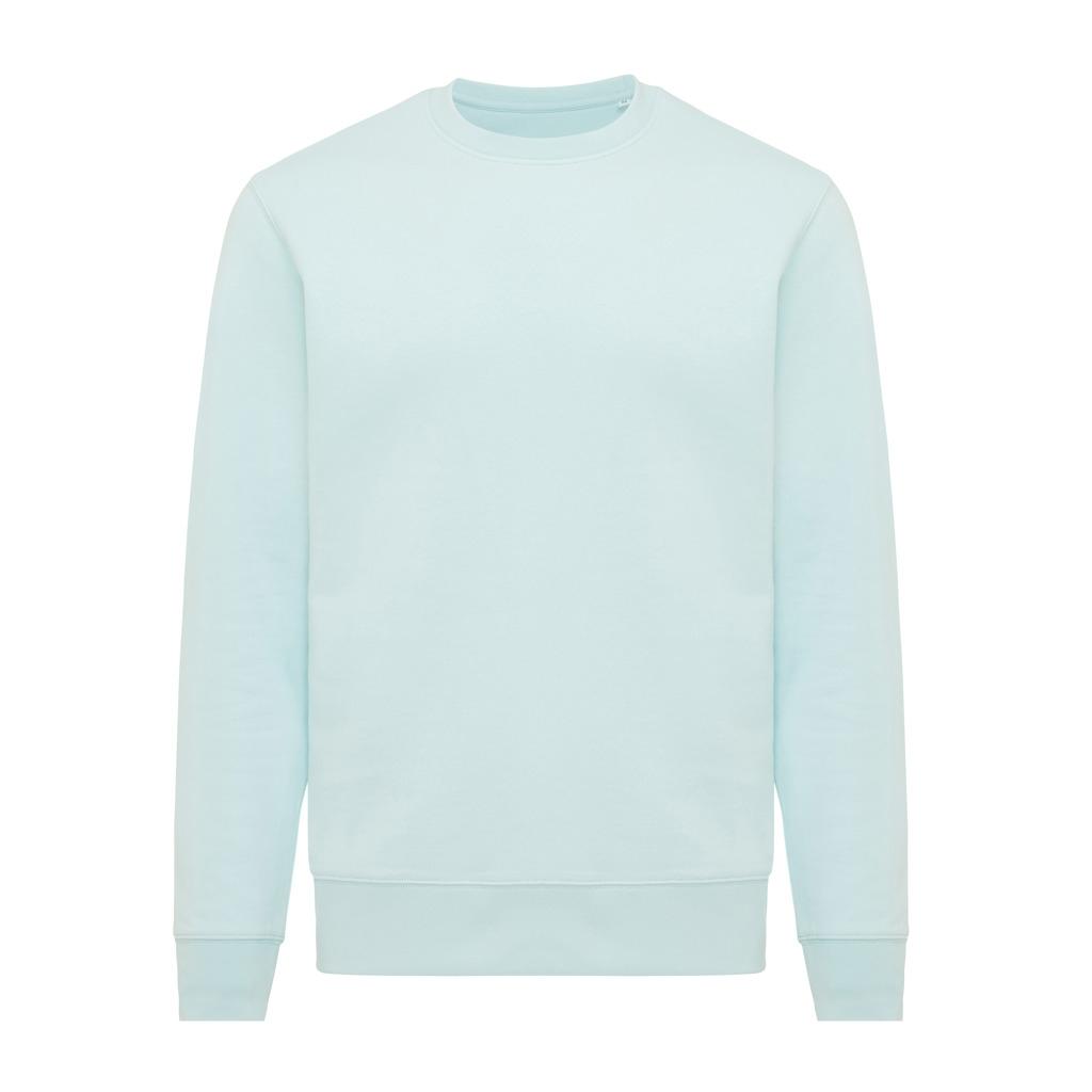 Pulover ușor cu guler rotund  din bumbac reciclat Iqoniq Etosha crushed mint 2XS