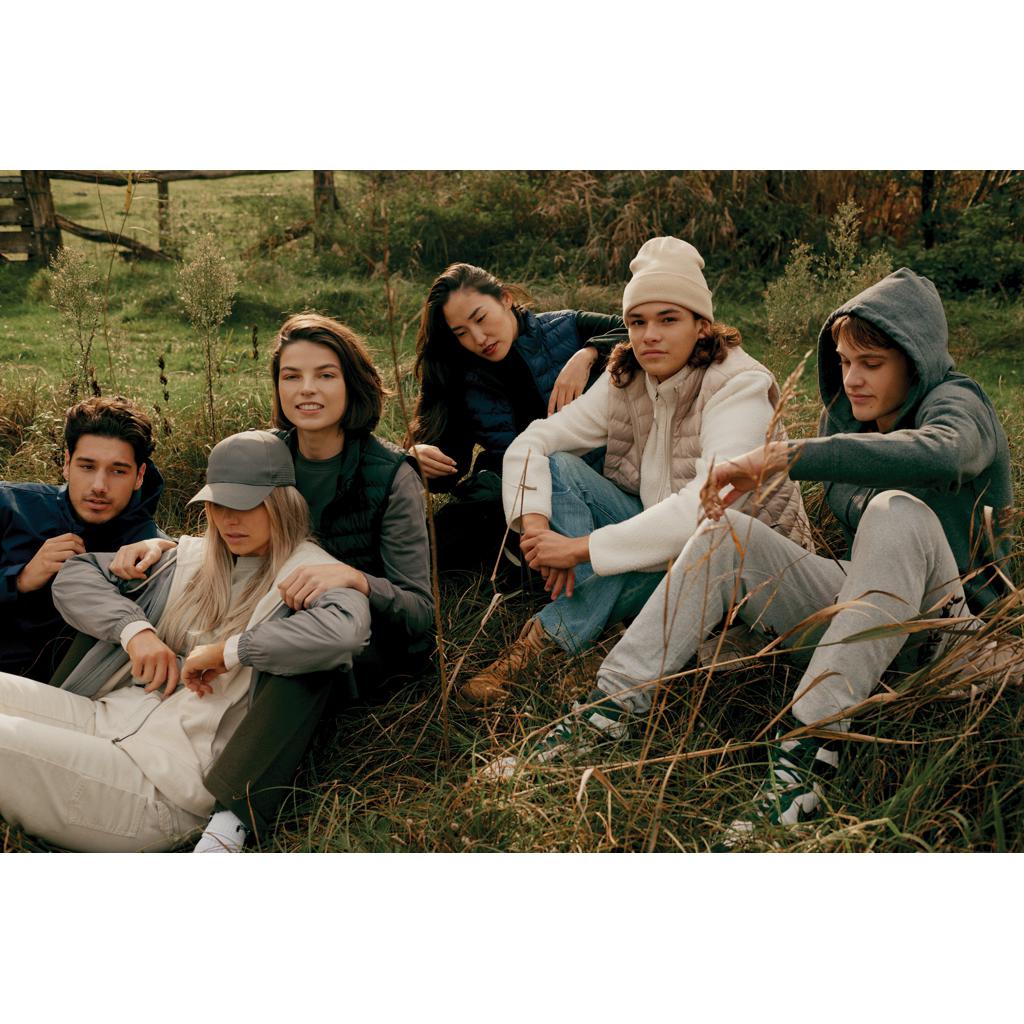 Pulover ușor cu guler rotund  din bumbac reciclat Iqoniq Etosha anthracite 3XL